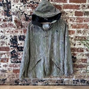 RainFair Realtree Camo Rain Jacket Mens Large Full Zip Hooded Hunting